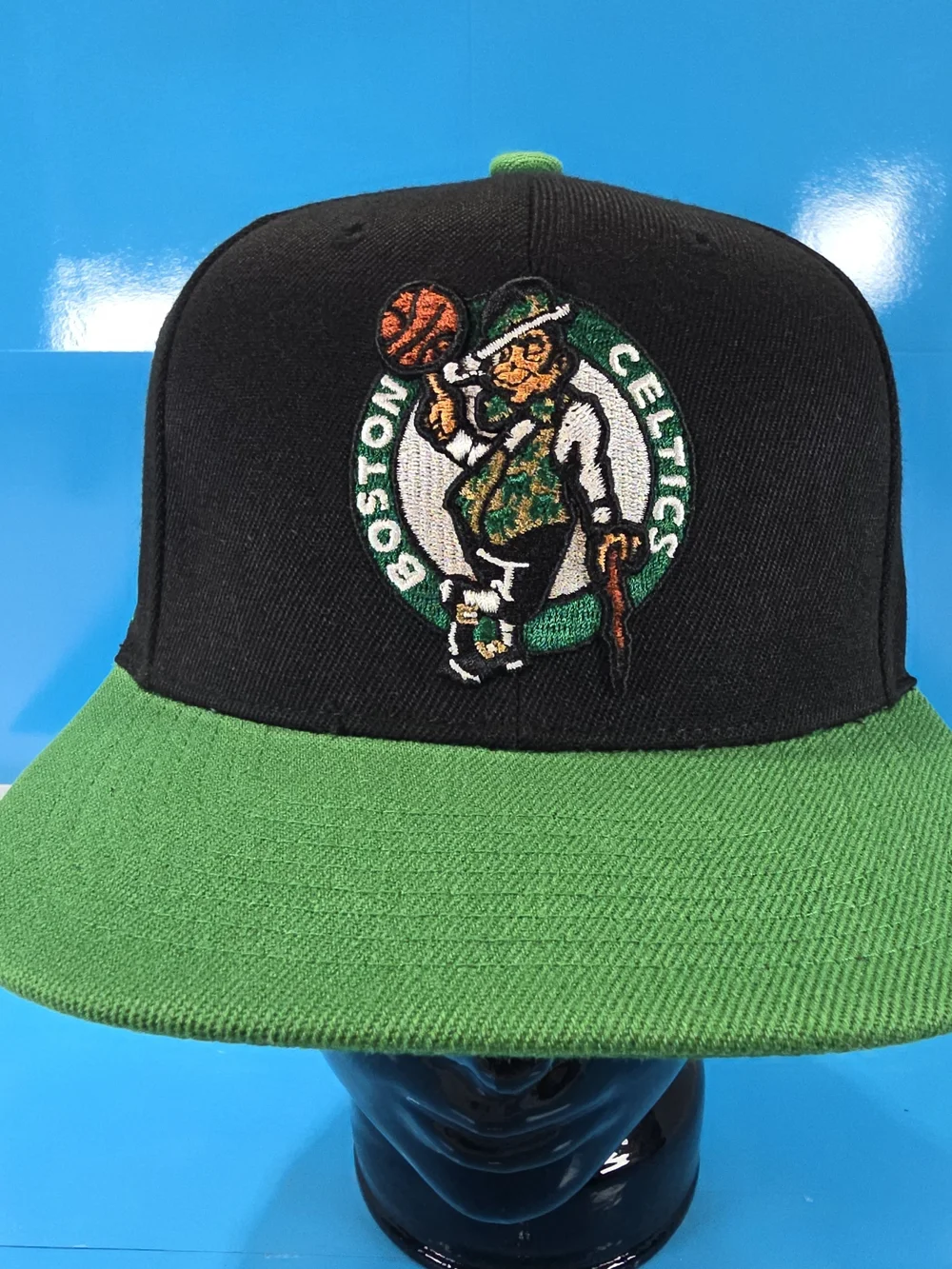 Boston Celtics Mitchell & Ness Black Green Snapback NBA Hat